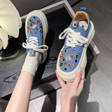 Sohiwoo New Womens Round Toe Diamond Crystal Rainbow Colors Sneakers Flats Loafers Slip on Shoes Luxury Shoes Kawaii Shoes Zapatos Mujer