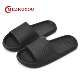 Sohiwoo Women Men Slippers Thick Platform Home Slippers Men Indoor Non-slip EVA Bathroom Slides Man Sandals Casual Summer Soft Flip Flops