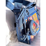 Sohiwoo Idol Card Women Ita Bags Fashion New Denim Subculture DIY Crossbody Shoulder Bags Harajuku Korean Style Bolso Mujer