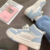 Sohiwoo White Platform Sneakers Women's Sports Shoes Vintage Casual Vulcanize Kawaii Lolita Harajuku School Boot Female Flats New Trend