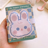 Sohiwoo Cute Bunny Folding Wallets for Women Elegant Plaid Fashion Small Pu Leather Card Wallet Designer Casual 2024 Female Purse