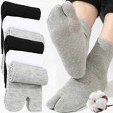 Sohiwoo Fashion Japanese Style Tabi Toe Socks for Men Women Summer Fiber Two Finger Socks Kimono Flip Flop Sandal Split Tabi Toe Sock