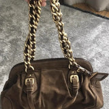 Sohiwoo Women Vintage Shoulder Bags High Quality Chain Handbag Large Capacity Luxury Design Soft Brown Square Bags Female Tote Boston