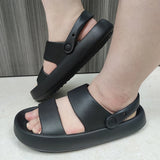 Sohiwoo Summer Thick Platform Cloud Slippers Women Green EVA Soft Sole Sandals Woman Comfort Non Slip Home Slides Shoes