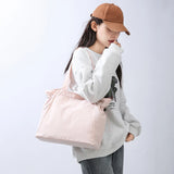 Sohiwoo Famous Luxury Brand Bag Women's Drawstring Cotton Underarm Bag Designer Handbags Fashion Side Cinch Tote Bag Large Shoulder Bags