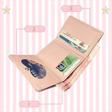 Sohiwoo Pink Cute Wallets for Women Cartoon Sweet Fashion Pretty Bunny Folding Wallets Small Card Youth Lolita New Aesthetic Purse