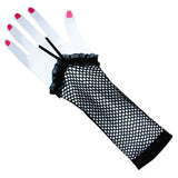 Sohiwoo Black New Women Long Fishnet Gloves Summer Mesh Hollow Sunscreen Gloves Girl Gothic Punk Rock Driving Non-Slip Arm Sleeve