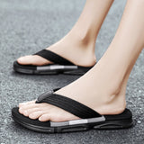 Sohiwoo New Summer Casual Youth Slipper Men Fashion Colorblock Beach Non-Slip Cool Outside Flip Flops Breathable Open Toe Sandals