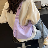 Sohiwoo Casual Simplicity plicity Crossbody Bag Summer Candy Color Nylon Bag Female New Large Capacity Fashion Single Shoulder Bag