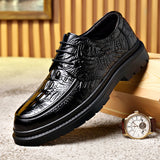 Sohiwoo Crocodile Shoes Men Wedding Dress Leather Shoes Men Italiano Oxford Shoes Men Business Suit Office 2024 Italiano Zapatos