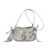 Sohiwoo Sweet Girls Ita Bags Fashion Ribbon Bow Small Capacity Pin Bag Women Designer Subculture Crossbody Shoulder Bolso Mujer