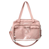 Sohiwoo Summer Solid See Through Ita Bags Female Fashion Kawaii Japanese Style JK Uniform Women's Bag Trend Shoppers