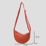 Sohiwoo Casual Nylon Hobos Crossbody Bag for Women Shoulder Bag Woman Half Moon Chest Bags Tote Lady Travel Shopper Bag Female Purses