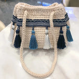 Sohiwoo Handwoven hollowed out women's handbag, shoulder bag, storage bag, fashionable mobile phone bag, exquisite and beautiful