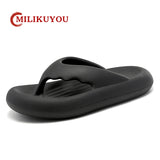 Sohiwoo New Women Men's Slippers Hight Quality Men Sandals Soft Sole EVA Flat Slippers Lightweiht Non-slip Shoes Man Flip Flops