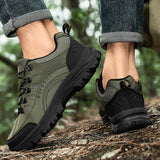 Sohiwoo  Hiking Shoes Non-slip Lace Men Sneakers Wear Resistant Trekking Sneakers For Men Low-Top  Waterproof Casual Shoe Man Outdoor