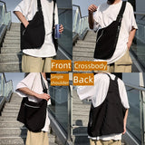 Sohiwoo Male Female Rig Vest Bag Tooling Hip Hop Functional Backpack Sports Chest Bag Multiple Pockets Streetwear Waistcoat