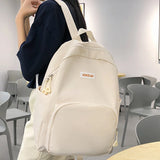 Sohiwoo Waterproof Men Shoulder Backpack Casual Teenage Grils Backpacks Student Large School Bag Travel Laptop Korean Black Back Package