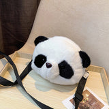 Sohiwoo Cute Plush Crossbody Bag Panda Backpacks One Shoulder Diagonal Wallet Animals Toy Coin Purse Kids Birthday Gift