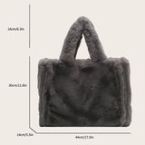 Sohiwoo Women Shoulder Bag Winter The Furry Brand Designer Women Handbag Tote Fur Crossbody Messenger Faux For Fluffy Wool Bag Bag Plush