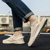 Sohiwoo  Summer men's breathable fashion trend, outdoor wear, sports, work and driving dual-use large mesh shoes, hollow out sandals