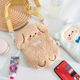 Sohiwoo Autumn Winter Cute Cartoon Bag Fashion Crossbody Plush Bag Children's Storage Bag Kawaii Side Pockets Crossbody Bag Little Bag