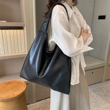 Sohiwoo Main Bag Shopper  Soft Tote Lightweight Summer Bags PU A Large Shoulder Sac Leather Women Capacity Totes Latest Brands