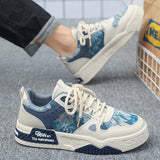 Sohiwoo New Casual Shoes Men Comfortable Breathable Non Slip Wear Resistant Color Blocking Fashionable Casual Versatile  Board shoes