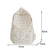 Sohiwoo For Capacity Nylon Korean Backpacks Travel Bag Student Fashion Bag Large Waterproof Floral Teenager Women Gifts Rucksacks School