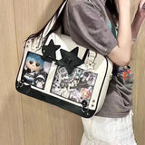 Sohiwoo Y2K Women Ita Bags Harajuku Subculture Large Capacity Tote Bag Female Patchwork Aesthetic Crossbody Shoulder Bolso Mujer