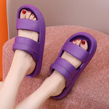 Sohiwoo Summer Thick Platform Cloud Slippers Women Green EVA Soft Sole Sandals Woman Comfort Non Slip Home Slides Shoes