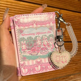 Sohiwoo Pink Cute Wallets for Women Cartoon Sweet Fashion Pretty Bunny Folding Wallets Small Card Youth Lolita New Aesthetic Purse