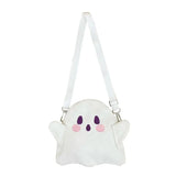 Sohiwoo Cute Ghost Kawaii Cartoon Funny Canvas Bag Plush Bag Fashion Casual All Match Messenger Bag Shoulder Bags Women Bag Purse