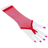 Sohiwoo Black New Women Long Fishnet Gloves Summer Mesh Hollow Sunscreen Gloves Girl Gothic Punk Rock Driving Non-Slip Arm Sleeve