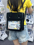 Sohiwoo New JK Uniform Backpacks For Teenage Girls Sweet  Transparent Shoulder Bag Summer Display Handbag Elegant Ita Bag