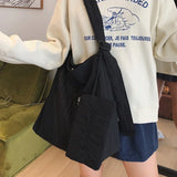 Sohiwoo Solid Color Nylon Buckle Designer Tote Bag 2024 Hot Selling Popular Casual Shoulder Bag Soft Large Capacity Simple Handbag