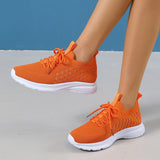 Sohiwoo Breathable Mesh Women's Sneakers Hollow Out Non-Slip Sports Shoes Woman Lace-Up Soft Sole Casual Shoes for Female