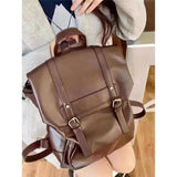 Sohiwoo Japanese JK Uniform Style School Backpack Women 2024 Autumn New Vintage Brown Bag College Student Classroom Backpacks