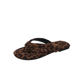 Sohiwoo Summer Clip Toe Women Slippers Fashion Leopard Slides Outdoor Casual Beach Vacation Sandalias