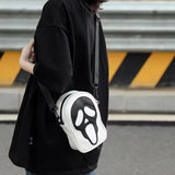 Sohiwoo Y2k Funny Ghost Shoulder Bag Cute Devil Messenger bag Fashion Crossbody Underarm Bag Ghost face Tote Bag Goth Bag Handbag Purses