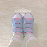 Sohiwoo Japanese Sweet Lolita Canvas Shoes Dream Pink Blue Girl Student Street Tea Party Sports Shoes with Velvet Kawaii Cute