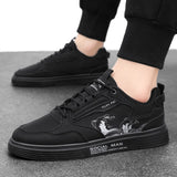 Sohiwoo Autumn Winter New Men Casual Sports Shoes Anti Slip Wear Resistant Soft Comfortable Trendy Versatile Printed Board Shoes