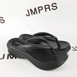 Sohiwoo Platform Flip Flops for Women Clip Toe Wedges Heels Sandals Women Summer Ligh Soft Sole Slippers Beach Shoes Woman