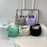 Sohiwoo Casual Simplicity plicity Crossbody Bag Summer Candy Color Nylon Bag Female New Large Capacity Fashion Single Shoulder Bag