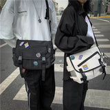 Sohiwoo Fashion Single Shoulder Satchels Bag For Teenagers Girls Boys Book Bag Nylon Waterproof Travel Bag Unisex Large Capacity Casual