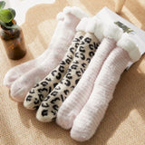 Sohiwoo Women's Thickened Floor Socks Winter Snow Socks Carpet Home Plus Velvet Carpet Sleep Socks Slippers Leg Cover Accessory Gift