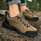 Sohiwoo  Hiking Shoes Non-slip Lace Men Sneakers Wear Resistant Trekking Sneakers For Men Low-Top  Waterproof Casual Shoe Man Outdoor