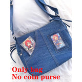 Sohiwoo Idol Card Women Ita Bags Fashion New Denim Subculture DIY Crossbody Shoulder Bags Harajuku Korean Style Bolso Mujer