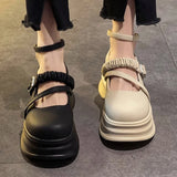 Sohiwoo Autumn New Platform High Heels Women Shoes Chunky Mary Janes Sandals Pumps Dress Mujer Zapatos Designer Trend Rome Shoes