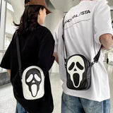 Sohiwoo Y2k Funny Ghost Shoulder Bag Cute Devil Messenger bag Fashion Crossbody Underarm Bag Ghost face Tote Bag Goth Bag Handbag Purses